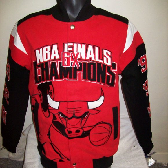 CHICAGO BULLS 6TIME NBA FINALS WORLD CHAMPIONSHIP ULTIMATE JACKET S M …